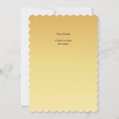 Save The Date - Golden Flowers Magnet Backing Card (裏面)