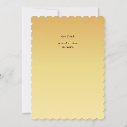 Save The Date - Golden Flowers Magnet Backing Card (裏面)