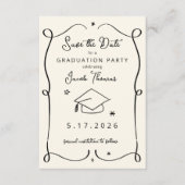 Save the Date Graduation Insert Card 招待状 (正面)