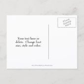 Save The Date Hibiscus Phlox Flower Garden 案内ポストカード (裏面)