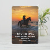 Save the Date Horseback Riding Beach 招待状 (スタンド正面)