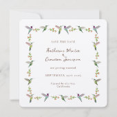 Save the Date Hummingbird Card (正面)