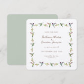 Save the Date Hummingbird Card (正面/裏面)
