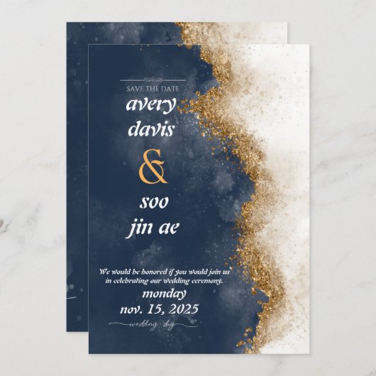 save the date invitations 招待状 (正面/裏面)