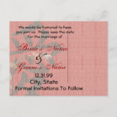 Save The Date - Kanji for Love 2蝶 案内ポストカード (裏面)