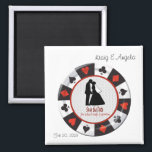 Save the Date Las Vegas Wedding 2 inch Magnet マグネット<br><div class="desc">Save the Date Las Vegas Wedding 2 inch Magnet
personalize by adding names and date of wedding</div>