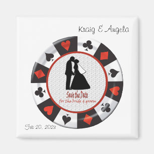 Save the Date Las Vegas Wedding 2 inch Magnet マグネット