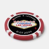 Save the Date Las Vegas Wedding Favor ポーカーチップ (シングル)