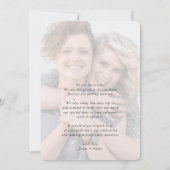 SAVE THE DATE LGBTQ photo モダン pink cute pink 招待状 (裏面)