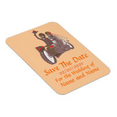 Save The Date Magnetバイクもしくは自転車に乗る人/オートバイ結婚式 マグネット (右側)