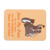 Save The Date Magnetバイクもしくは自転車に乗る人/オートバイ結婚式 マグネット (横)