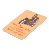 Save The Date Magnetバイクもしくは自転車に乗る人/オートバイ結婚式 マグネット (左側)