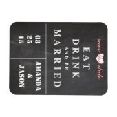 Save the Date Magnet – ドリンク食べを付け結婚したる マグネット (横)