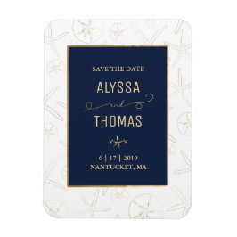 Save the Date Magnet -ビーチ結婚式, Starfish マグネット