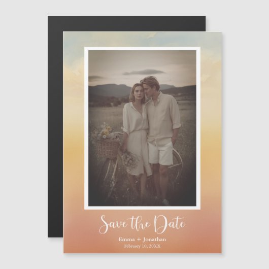 Save the Date Magnet マグネット招待状 (正面/裏面)