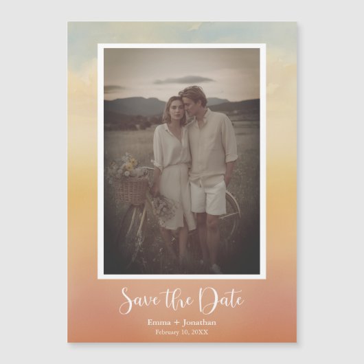 Save the Date Magnet マグネット招待状 (正面)