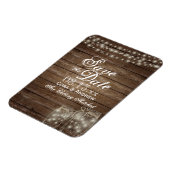 Save the Date Magnet - 素朴 Mason Jar Lights マグネット (左側)