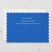 Save The Date, Magnet Backing Card Blue White サンキューカード (裏面)