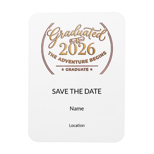 Save the Date Magnet / Imán Graduación マグネット (縦)