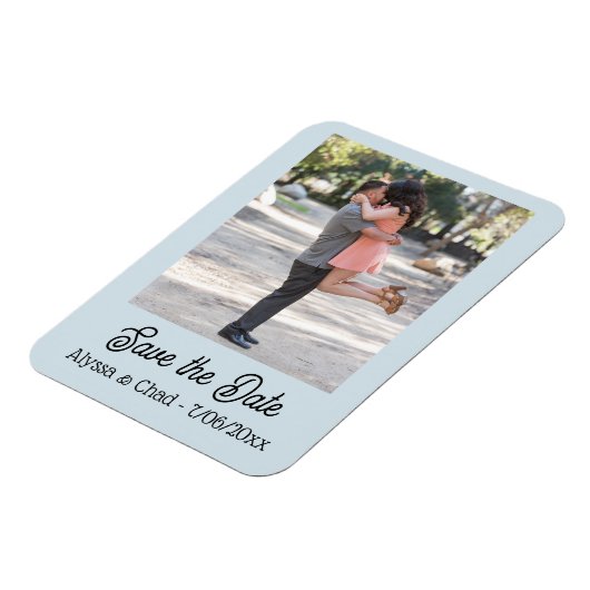 Save the date magnet personalized photo マグネット (左側)