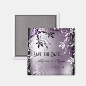 Save The Date Magnet - Purple Pearl マグネット (正面/裏面)