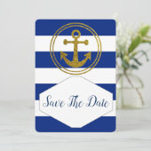 Save the Date maritime Hochzeitseinladung セーブザデート (スタンド正面)