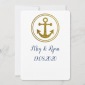 Save the Date maritime Hochzeitseinladung セーブザデート (裏面)