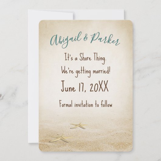 Save The Date Message In a Bottle 案内状 (裏面)