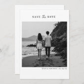 Save the date - minimalist elegant with photo セーブザデート (正面/裏面)