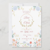 Save The Date Modern Minimal Wedding Design 招待状 (正面)