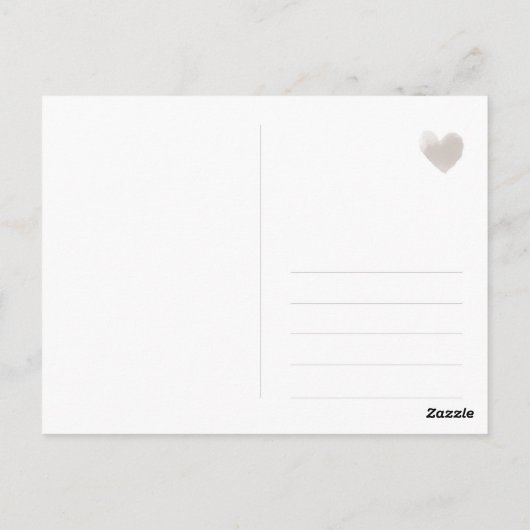 Save the date - modern, watercolor pink orange ポストカード (裏面)