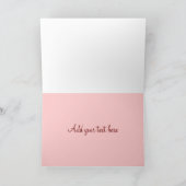 Save the Date Monogram Card Coral Pink 案内状 (内部)