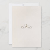 Save the Date Muted White Muslim Islamic Morris 招待状 (裏面)