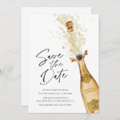 Save the Date New Years Invitation 招待状 (正面/裏面)