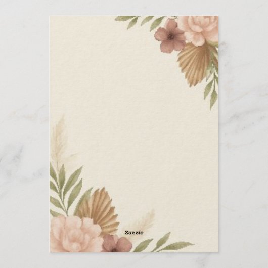 Save the Date: Olivia & Liam 招待状 (裏面)