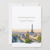 Save The Date Paris France Destination招待状 招待状 (裏面)