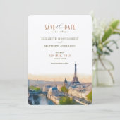Save The Date Paris France Destination招待状 招待状 (スタンド正面)