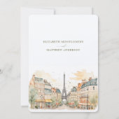 Save The Date Paris France Destination招待状 招待状 (裏面)