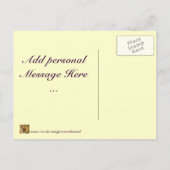 Save the Date Photoポストカードパープル/カーキ 案内ポストカード (裏面)