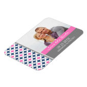 Save the Date Photo 結婚's Magnet Gray Blue Pink マグネット (左側)