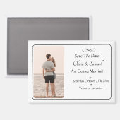 Save The Date, Photo - Black & White with Infinity マグネット (正面/裏面)