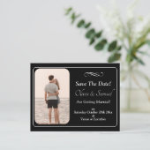 Save The Date, Photo - Black & White with Infinity 案内ポストカード (スタンド正面)