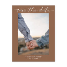 Save the Date Photo Boho シンプルモダン Script