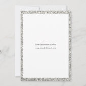 Save the Date Photo Collage 結婚's Silverグリッター セーブザデート (裏面)