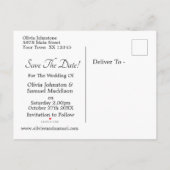 Save The Date, Photo - Dove & Pink Roses 案内ポストカード (裏面)