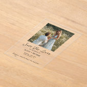 Save the Date Photo Minimalist Whimsical アクリル招待状 (レイダウン)