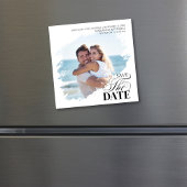 Save the Date Photo Modern Wedding Magnetic