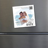 Save the Date Photo Modern Wedding Magnetic