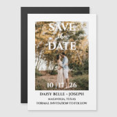 Save The Date Photo Thin Magnetic Card マグネット招待状 (正面/裏面)