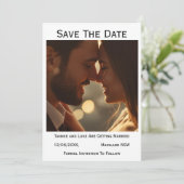 Save the Date Photo Wedding Card | Personalised  (スタンド正面)
